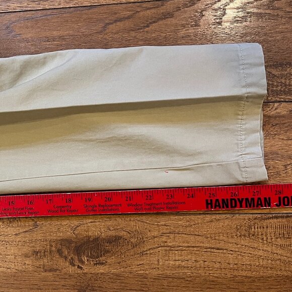 Vtg. Crossroads Flat Panel Pants Size 8 Short Length Beige 100% Cotton EUC - Picture 8 of 13
